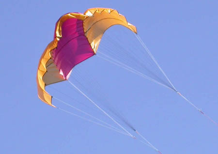 smallkite A 4.8m NASA wing kite. Small enough to fit in a pocket, yet strong enough to rip your arms off.